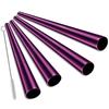 Reusable Boba Drinking Straws with Cleaning Brush 4Pcs Extra Wide Stainless Steel Metal Bubble Tea Straw for Smoothie MilkShakes