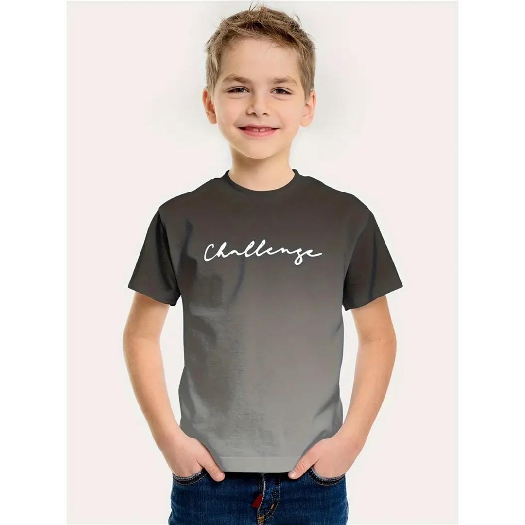 

Простая 3D-печать для мальчиков, детская летняя одежда с коротким рукавом, повседневная футболка для мальчиков, детская одежда, топы для девочек 140 cm