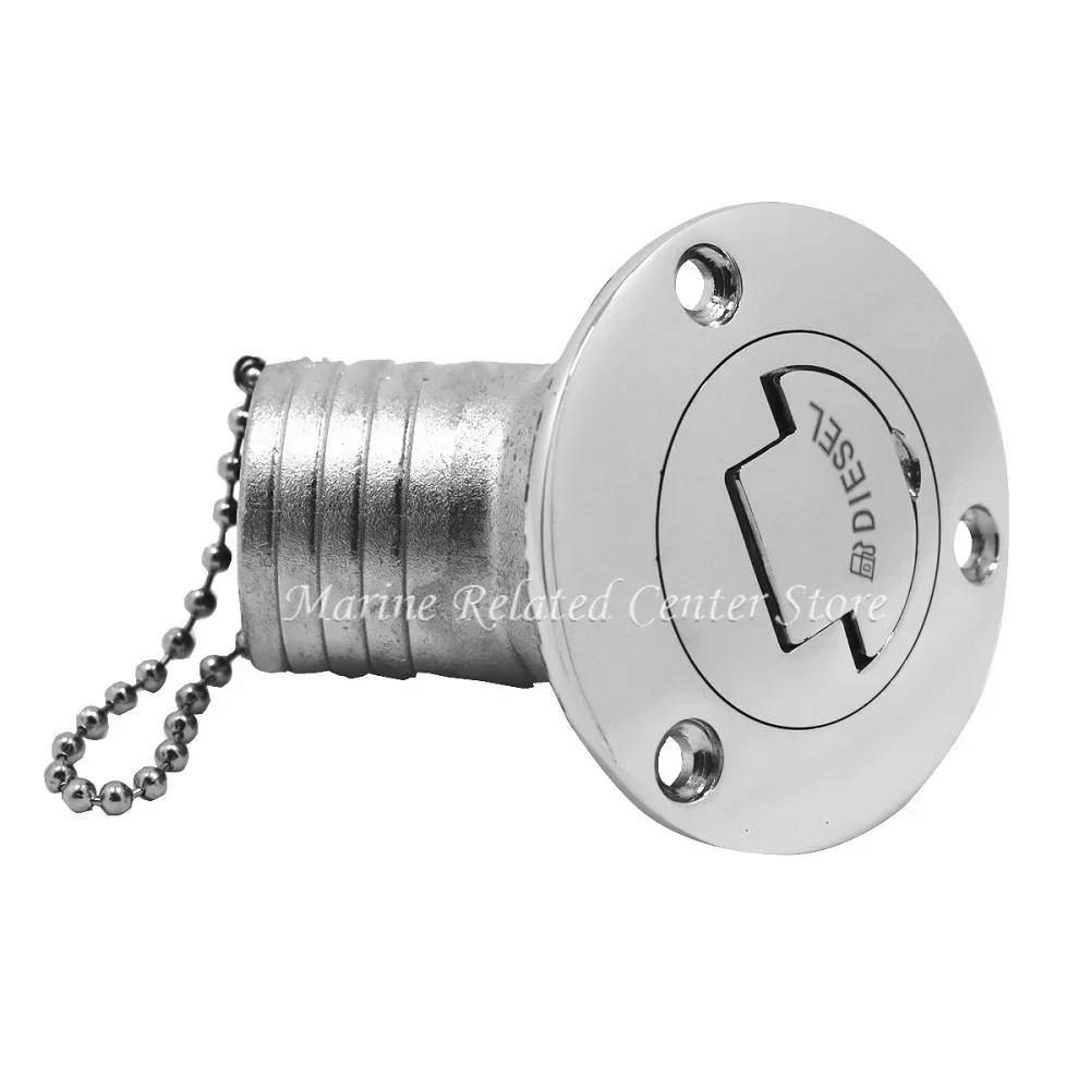 45/90 Degree Stainless Steel 316 Deck Filler Cap GAS DIESEL FUEL WASTE WATER 50mm(2inch) Marine Boat Yacht Hardware Deck Filler