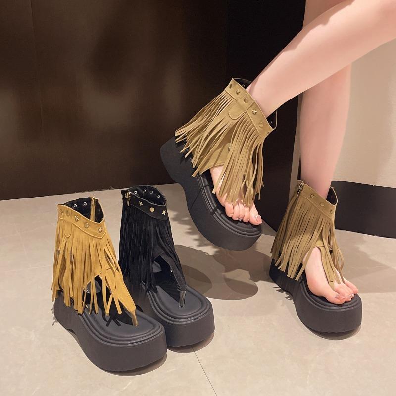 Мода 7см Новые Летние Женские Сандалии на Платформе с Плоской Подошвой — фото 7