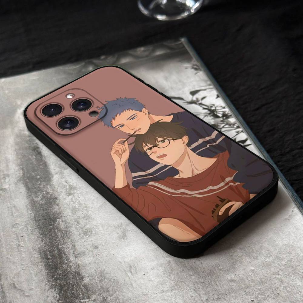 Here U Are Anime Phone Case For IPhone 17,16,15,14,13,12,11 Plus,Pro,Max,XR,XS,X,7,8 Plus,Mini Black Silicone Soft