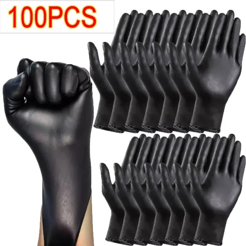 Black Xl Latex Gloves Pvc Gloves Disposable Nitrile Gloves Housework Cleaning Car Industry Gardening Cooking Tools KTY