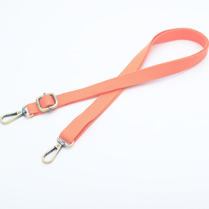 20mm Wide Canvas Bag Accessories Shoulder Strap Thickened Adjustable High Quality Bronze Buckle Shoulder Bag Strap Wholesale
