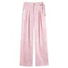 2026 Summer Women's Jacquard Ice Silk Narrow & Wide Leg Pants: Chinese Style Suit
