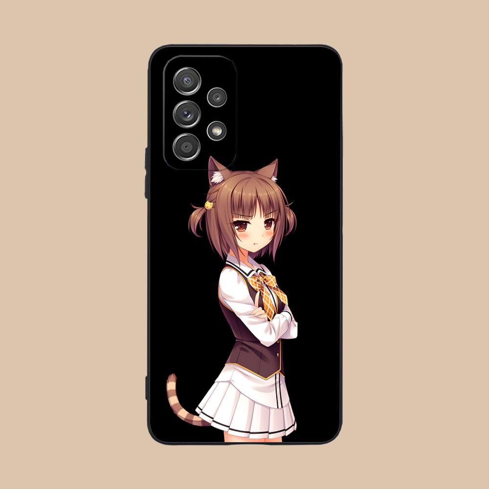 

Nekopara Azuki Phone Case for Samsung Galaxy A56 55 54 53 52 51 36 35 34 23 16 15 5G Soft TPU Shockproof Cover Galaxy A51 5G