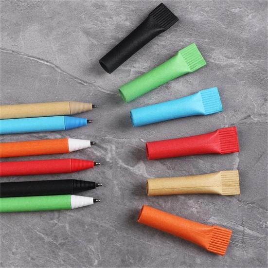 10 ks 0,7mm kuličkové pero Přírodní sulfátový papír Hladký obal na vytahování na psaní Různé barvy Ekologické školní potřeby pro reklamní pera