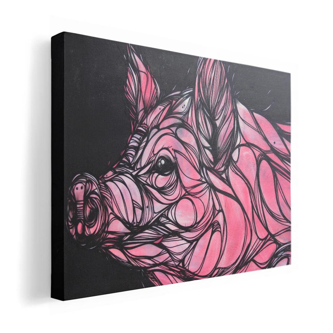 

Art 420mm x Wall Wooden Stylish Interior Animal Panel, Painting, Decoration, igsticker, 297mm, A3, Photo, Hanging, Frame, Decor, 023680, Pig,