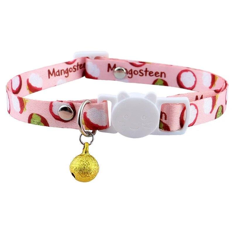 28 Style Cat Collar Adjustable Fruit Christmas Printing Pet Collar with Bell Teddy Chihuahua Puppy Kittens Necklace Pets Supplie