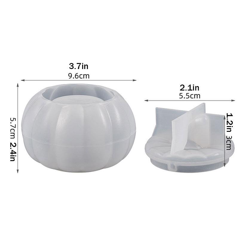 Pumpkin Storage Box Mold Halloween Pumpkin Silicone Jewelry Box Mold Storage Box Container Mold With Lid