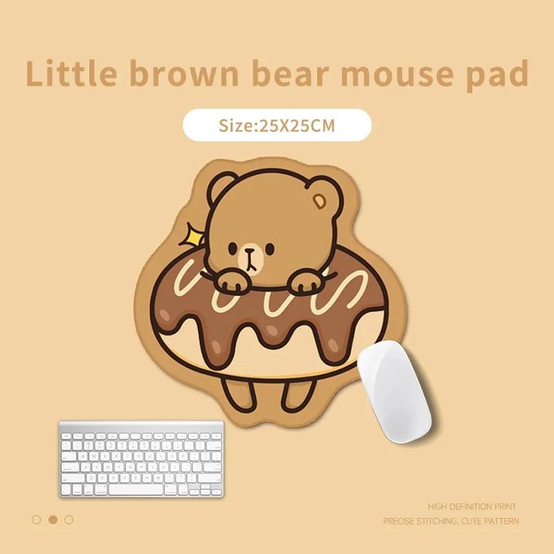 Bear Mouse Pad Computer Notebook Gamer Desk Non-slip Thickened Soft Pad Cute Cartoon Soft And Comfortable Keyboard Mouse Pad