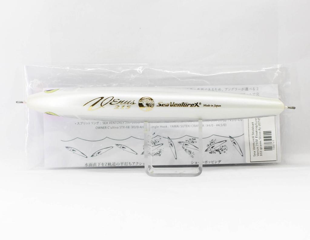 Sea VentureX Stickbait Venus 215F Floating Lure 103 grams Shiro Aji (0745)
