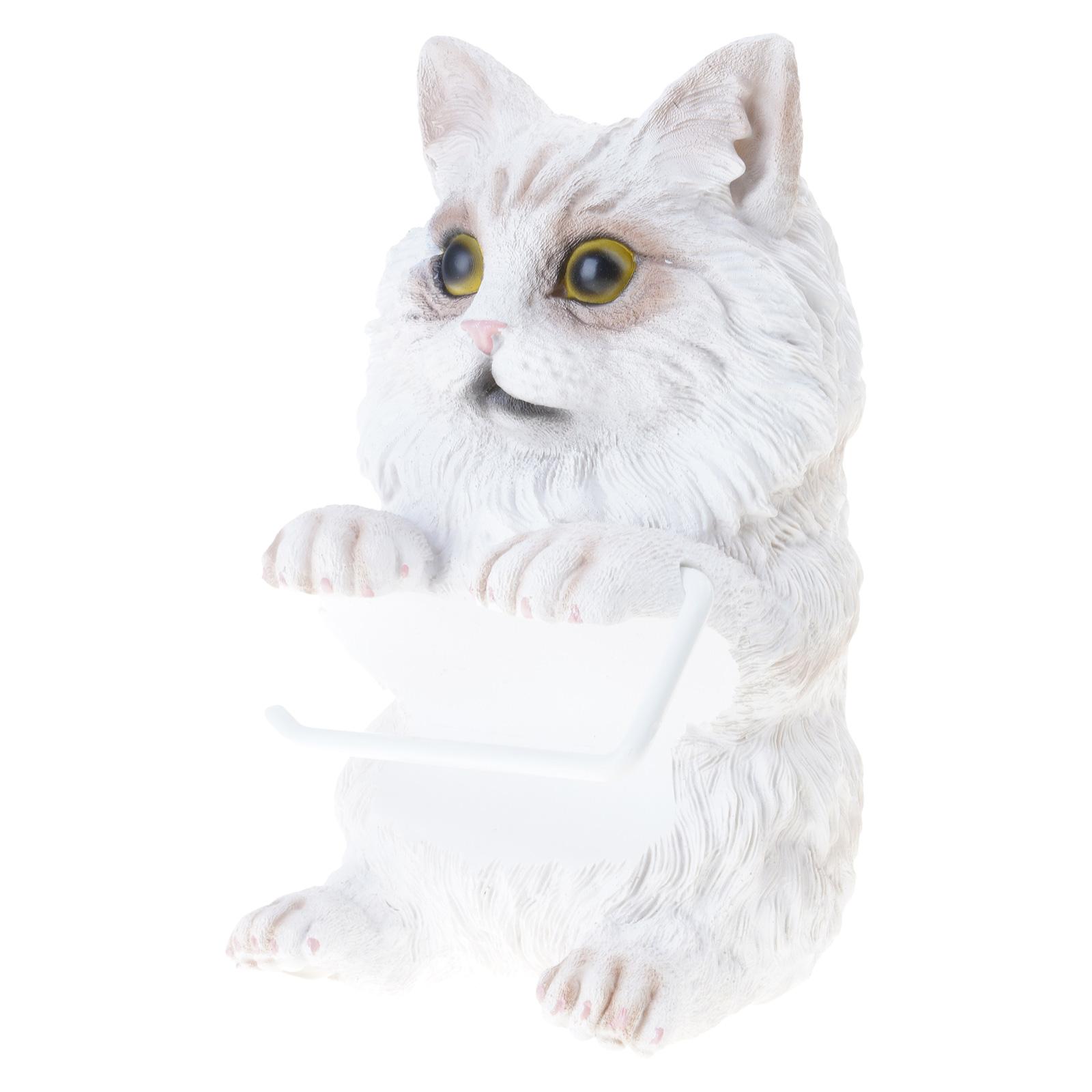 

Настенный органайзер-держатель для туалетной бумаги для кошек из смолы, компактный дизайн для маленьких ванных комнат, простая установка D