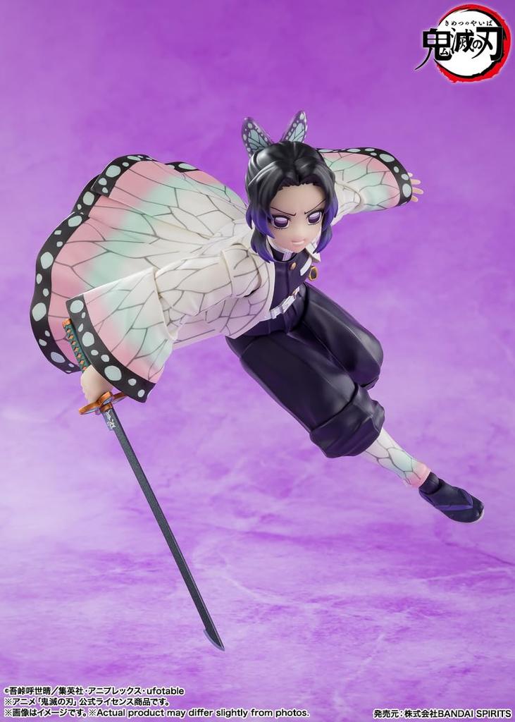 TAMASHII NATIONS SHFiguarts Tueur de démons: Kimetsu no Yaiba Shinobu Kocho approx. Figurine articulée peinte PVC & ABS 130 mm