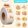 Capybara Stickers 500pcs/Roll - Cute Cartoon Animal Decals for Laptop, Notebook, Luggage, Water Bottle