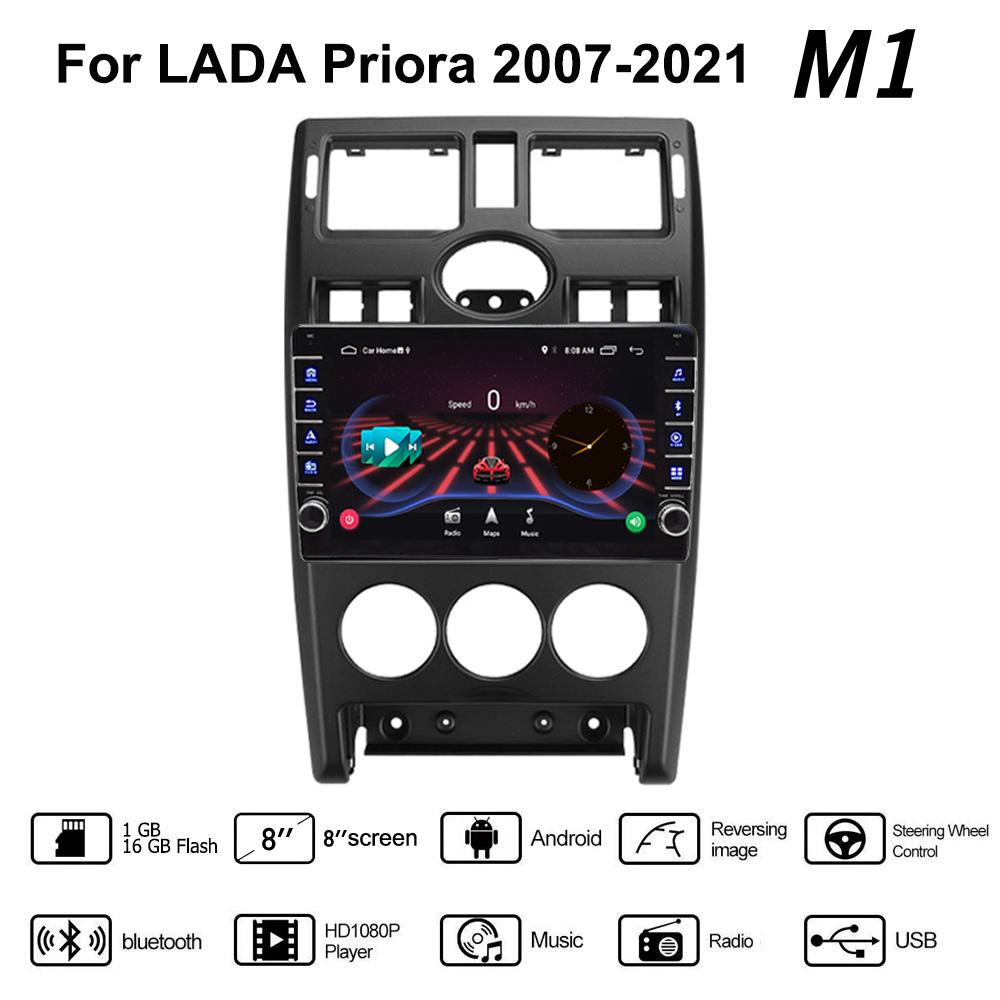 2Din autorádio Multimediální video přehrávač pro LADA Priora 2007-2021 s knoflíkem Android GPS navigace 1+16GB