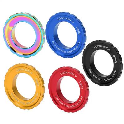 1 ADET MTB Yol Bisikleti Merkez Kilit Kapağı Halkası Ultra Hafif Alüminyum Alaşımlı Bisiklet Disk Fren Rotoru Merkez Kilit Kapağı Adaptörü Bisiklet Parçaları