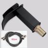 Black Stainless Steel Waterfall Bathroom Basin Faucet Sink Faucet Square Basin Faucet Single Handle And Cold Basin Faucet