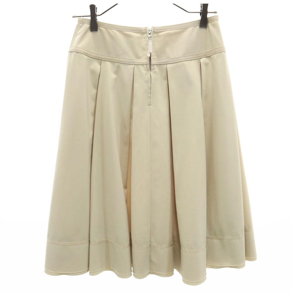 FOXEY NEW YORK made in Japan Mimole length flare skirt beige Women Used