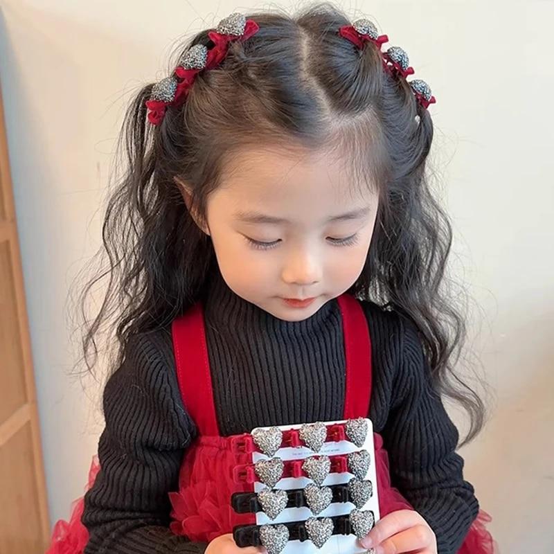 New Retro Red Flocking Hairpins Trendy Velvet Shiny Shark Clips Barrettes for Girl Fashion Braid Hair Accessories Headwear Gifts