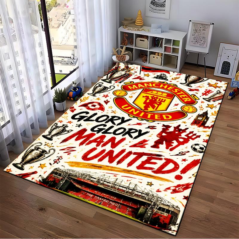 Manchester United Designed floor mat, suitable as a non-slip mat for the living room or bedroom sofa