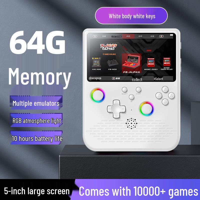 Cross-Border H5 Handheld Game Console: Dual Joystick, 34 Simulators, 5.0" HD Large Screen