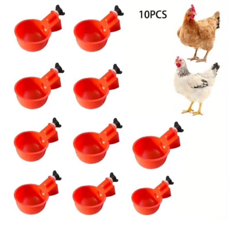 5/10cs Poultry Automatic Water Dispenser Chicken Drinking Bowl Pigeon Automatic Water Dispenser Small Chick Feeding Bowl
