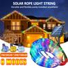 Solar 200 LED Rope Light Waterproof Outdoor Solar Powered Fairy Lights 8 Mode Christmas for Garden Yard Holiday Tree Decor Light