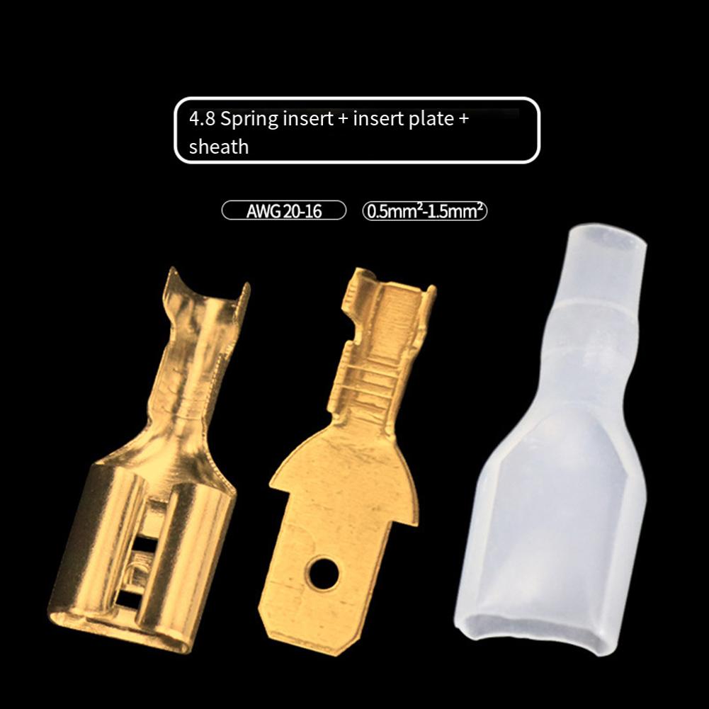 180PCS Gold Crimp Terminal Connector Electrical Wire Connectors Set 2 8 4 8 6 3mm Cold Press for Home Appliance and Railways