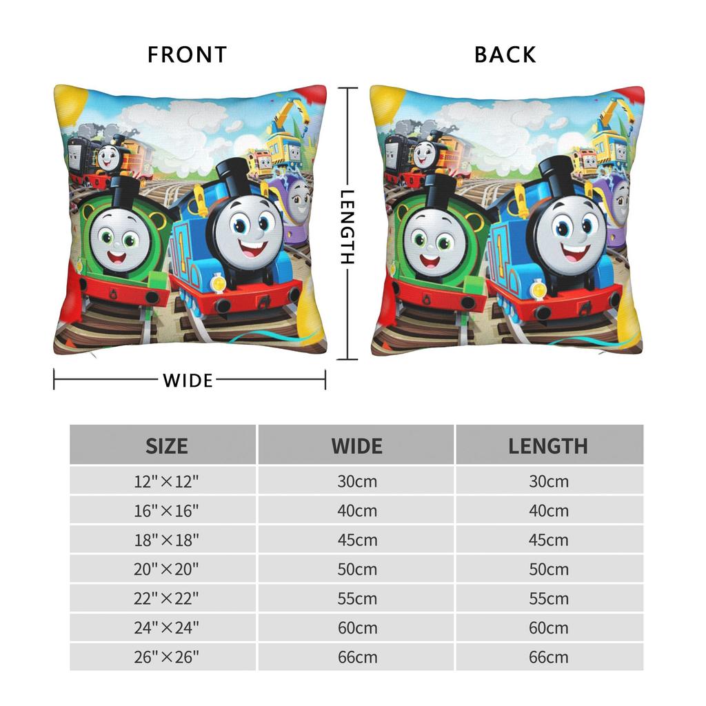 Pillow Case Cartoon Trains Man Square Pillow Cover For Sofa Home Decoration Retro Trendy Pillowcases