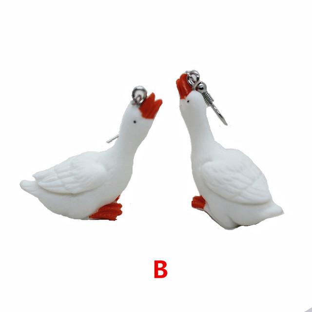 Lustige Ente Ohrringe süße weiße Gans Schmuck Ornamente Frauen Mode Persönlichkeit Geschenke