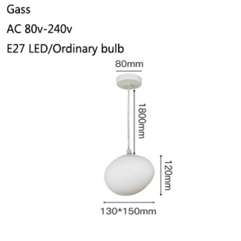

Скандинавский современный кремово-белый дизайн люстры, креативная гостиная, ресторан, магазин одежды, стеклянное освещение A белый