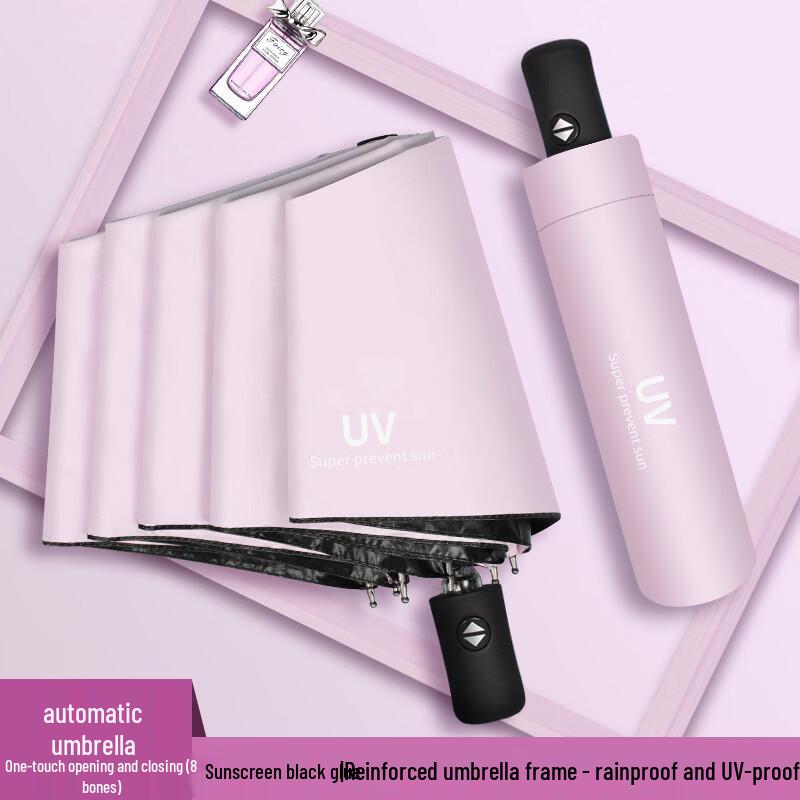 SPACEXPERT Pink Automatic Folding UV Umbrella