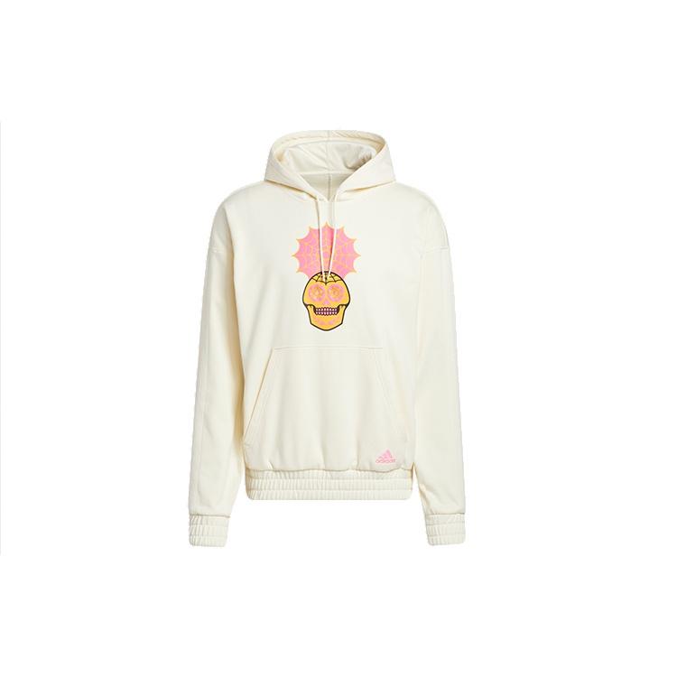 adidas Ld Dotd Hd Printing Casual Basketball Sports Pullover White Men s GP6225 L