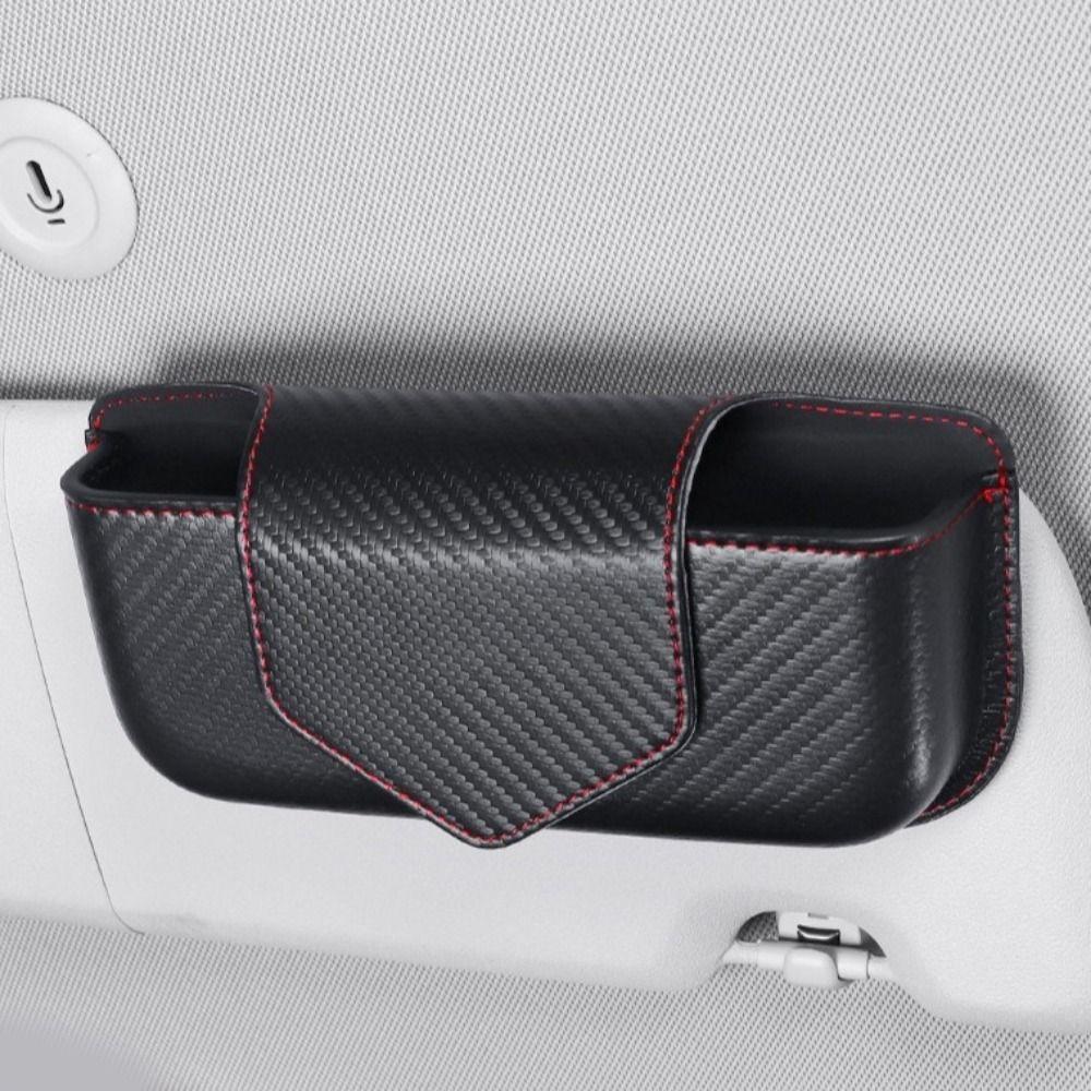 Magnetic Car Glasses Case Wear-Resistant Sunglasses Clip Auto Sun Visor Glasses Holder  Automobile