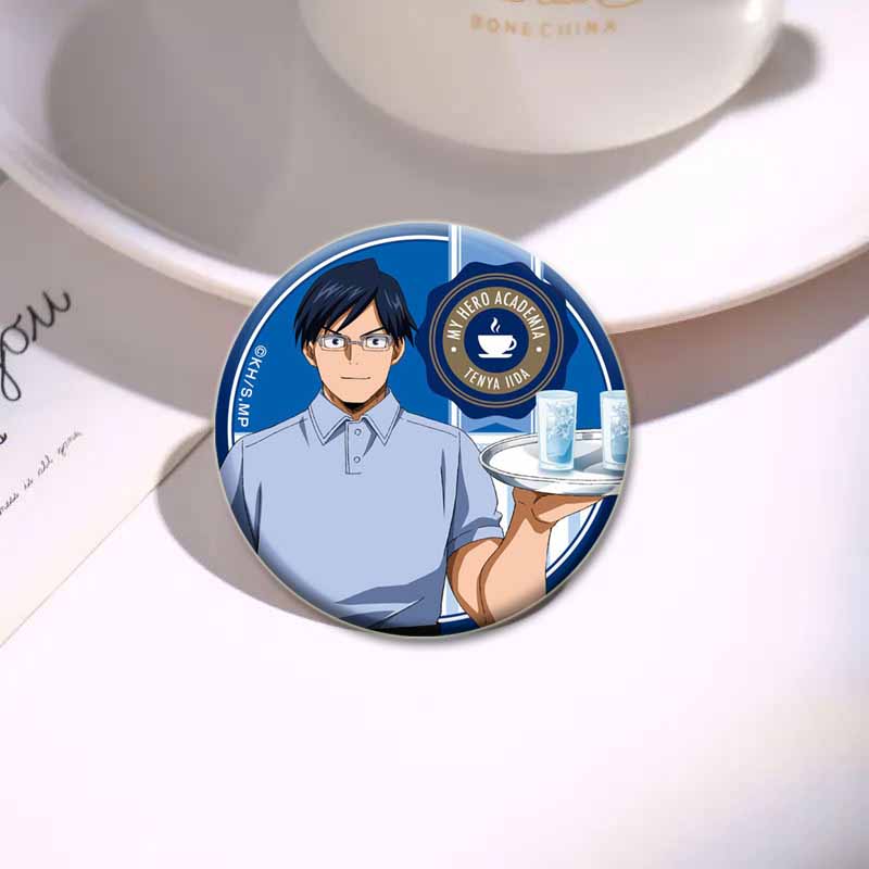32/44/58MM Personaj Anime All Might Midoriya Izuku Todoroki Shoto Bakugou Katsuki Insignă drăguță de desene animate Broșe din tablă lucrate manual Cadouri