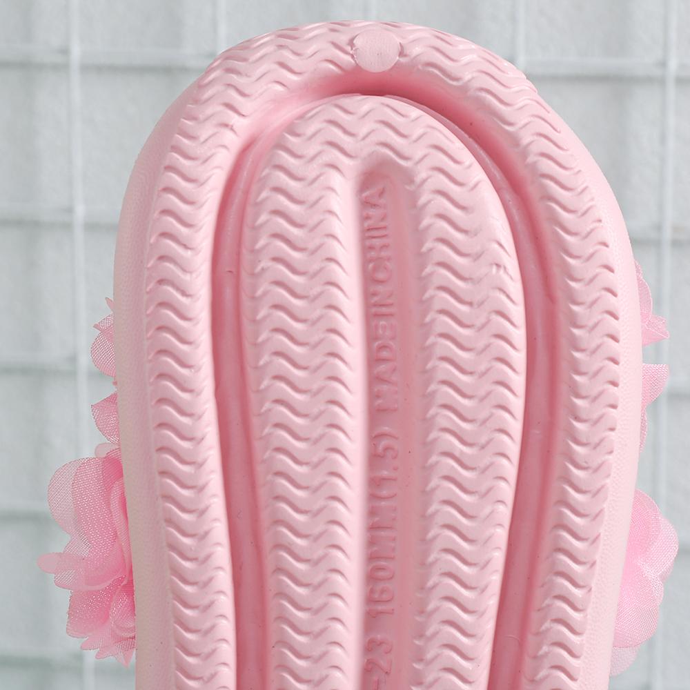 Summer New Baby Slippers Indoor Non-Slip Soft Bottom Comfort Cute Pink Flower Children's Hole Shoes Boys Girls Outdoors Sandals