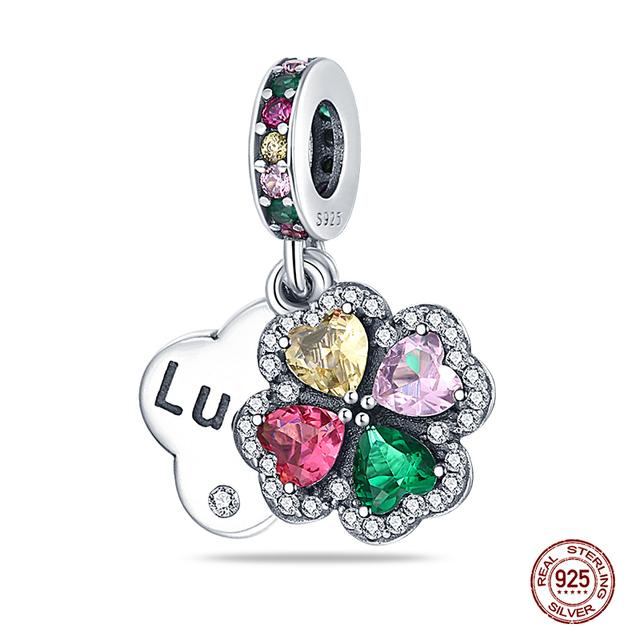 2023 mode Frühling Glück Vier Kleeblatt Serie 925 Sterling Silber Charms Perlen Fit Fasion 925 Armband DIY Schmuck