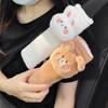 Car Seat Belt Shoulder Sleeve Cute Cartoon Bear Rabbit Interior Supplies Safety Belt Cover Plush Soft Car Accessories Interior