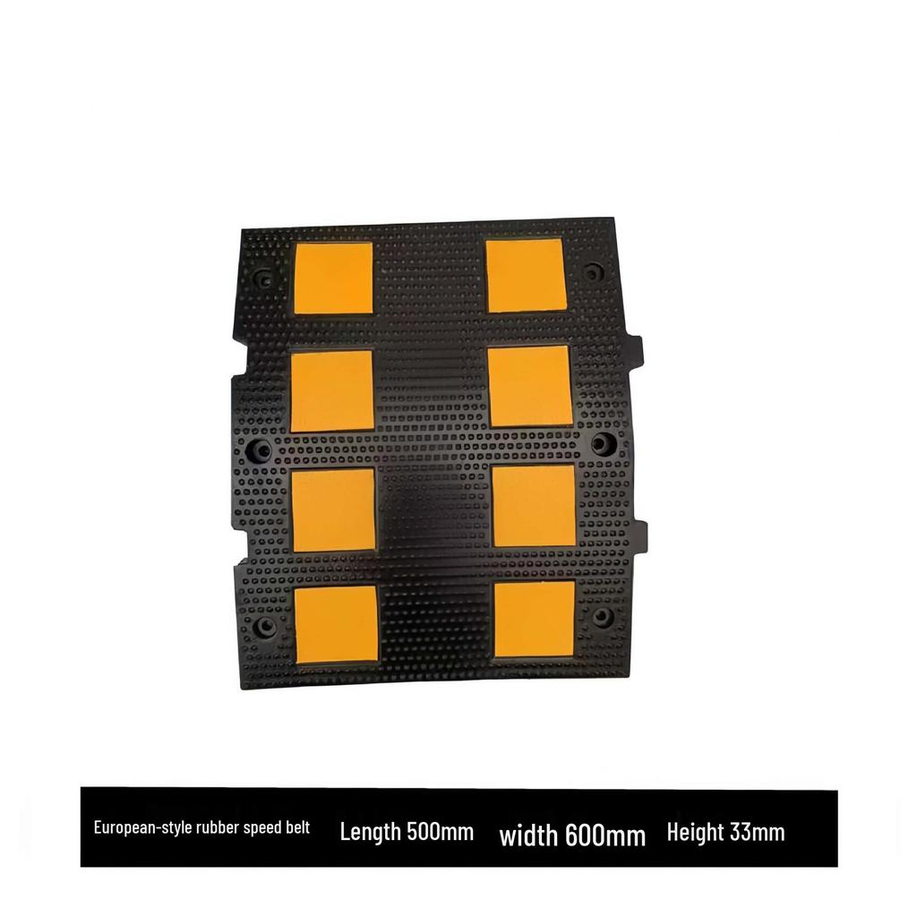 Rubber Speed Bump Curb Ramp Mat for Road, Parking, and Doorway Use