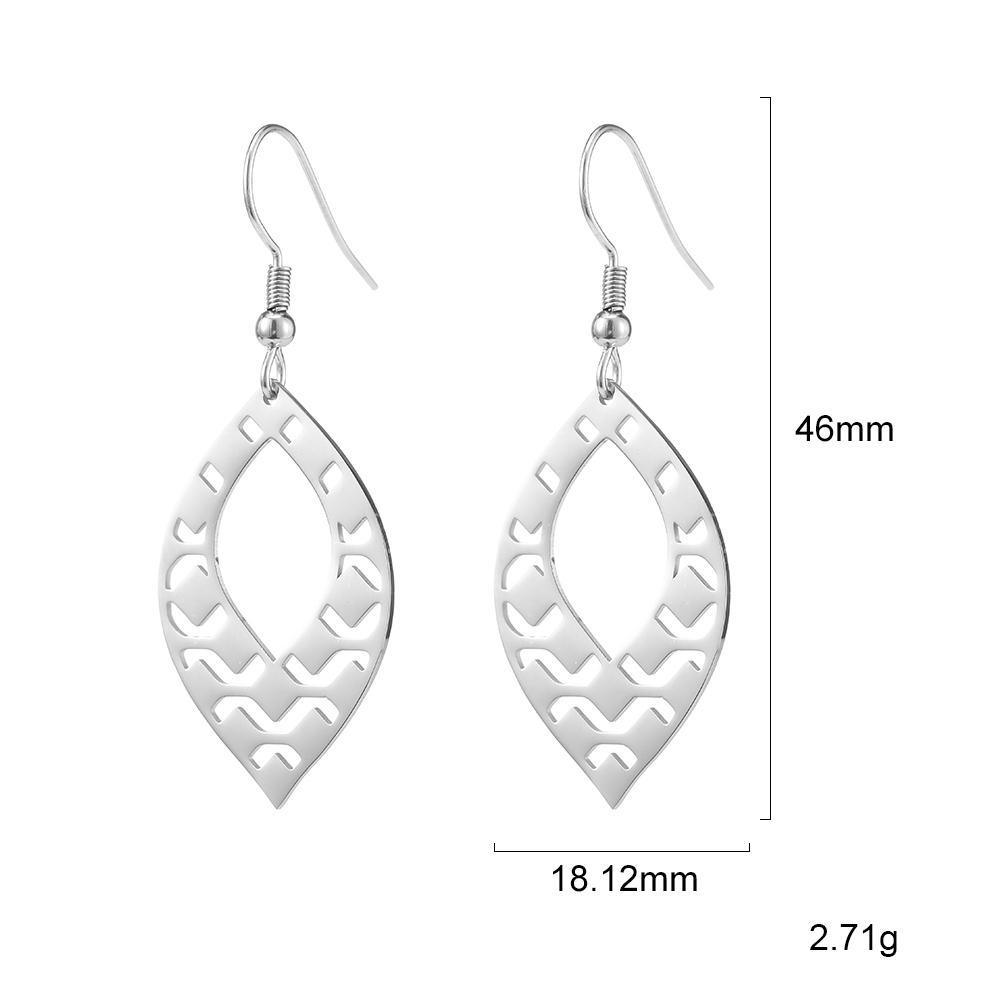 Bohemian Vintage Women Earrings Jewelry Stainless Steel Black Golden Slivery Geometric Drop Earring Gift