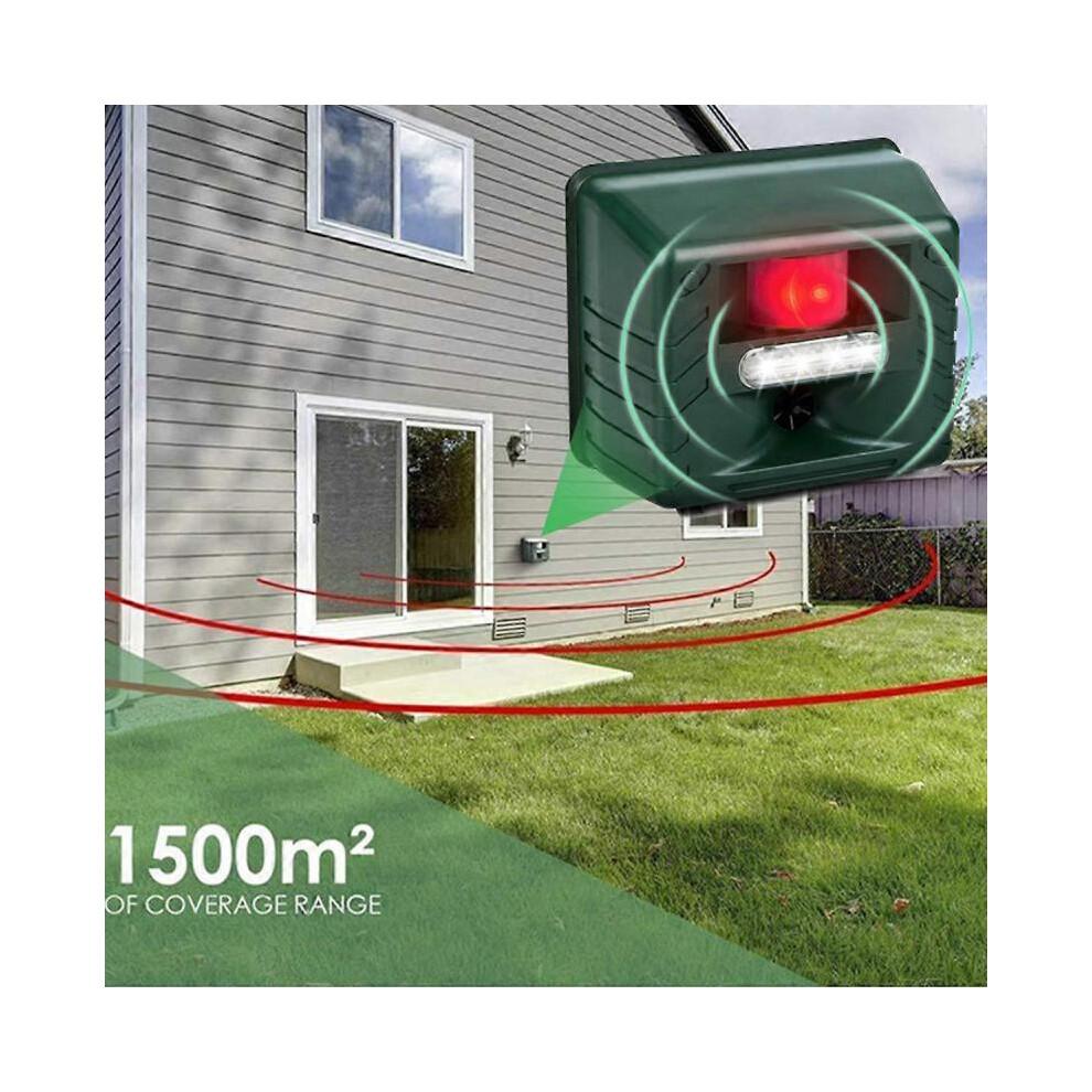 Outdoor Ultrasonic Bird Repeller, Outdoor Bird Repeller, Ultrasonic Animal Repeller with Motion Sensor and Flash to Repel Pests