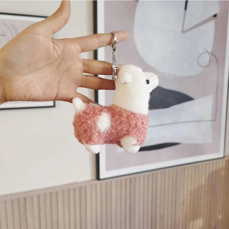 Colorful Alpaca Keychain Plush Cute And Soft Ideal For Gifts Birthday