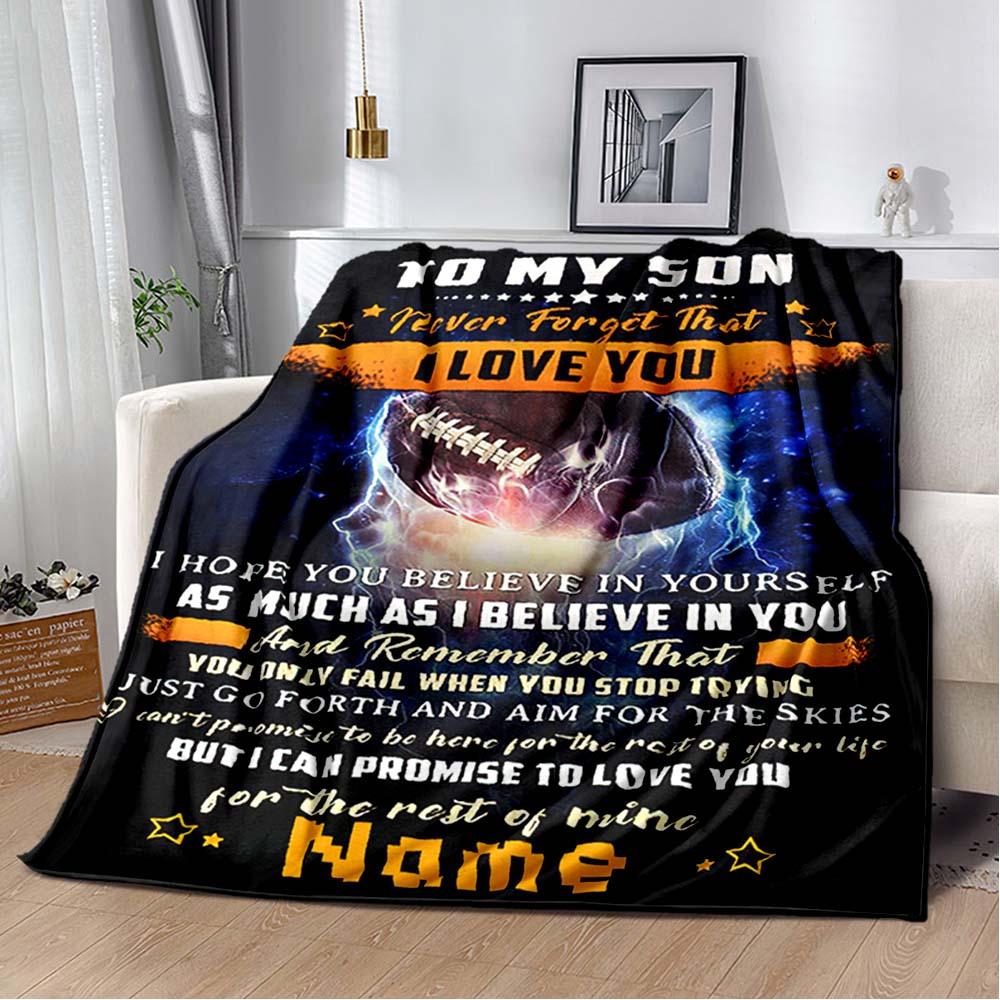 Football Fans Customize Your Name Blanket Warm Comfortable And Soft Blankets Are Suitable For Home Chairs Office Sofas Sofas Office Camping And Gifts