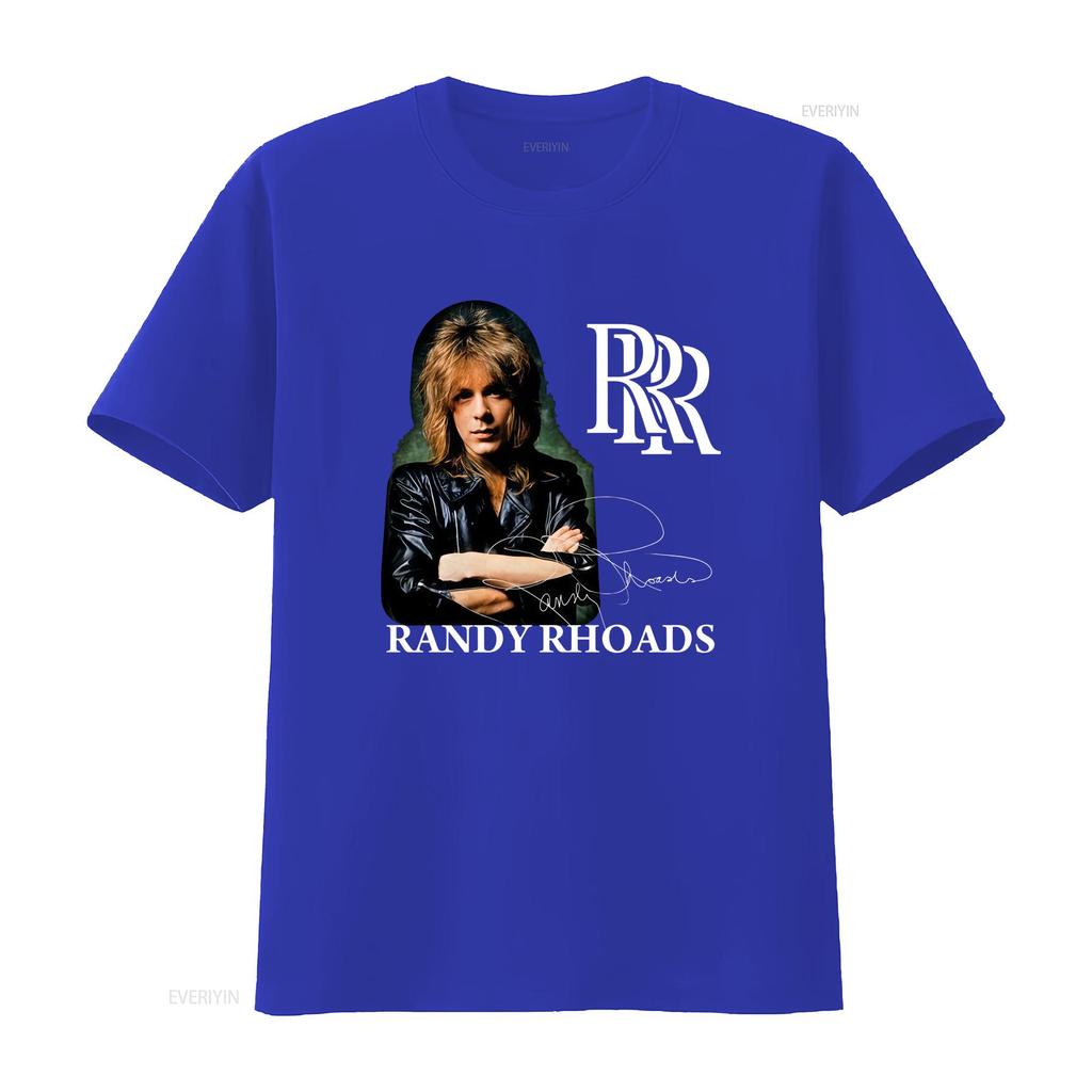 Rare Randy Rhoads Signature Black All Size T Shirt 1n437 Vintage Washed Soft Stylish Casual Designer Clothes Homme Graphic