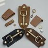 1PC Handmade Keychain Waist Hanging Creative Leather Copper Accessories Leather Belt Leather Circle Practical Belt Outdoor Hook