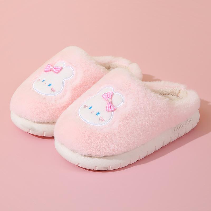 Barneslippers i bomull, fluffy slippers