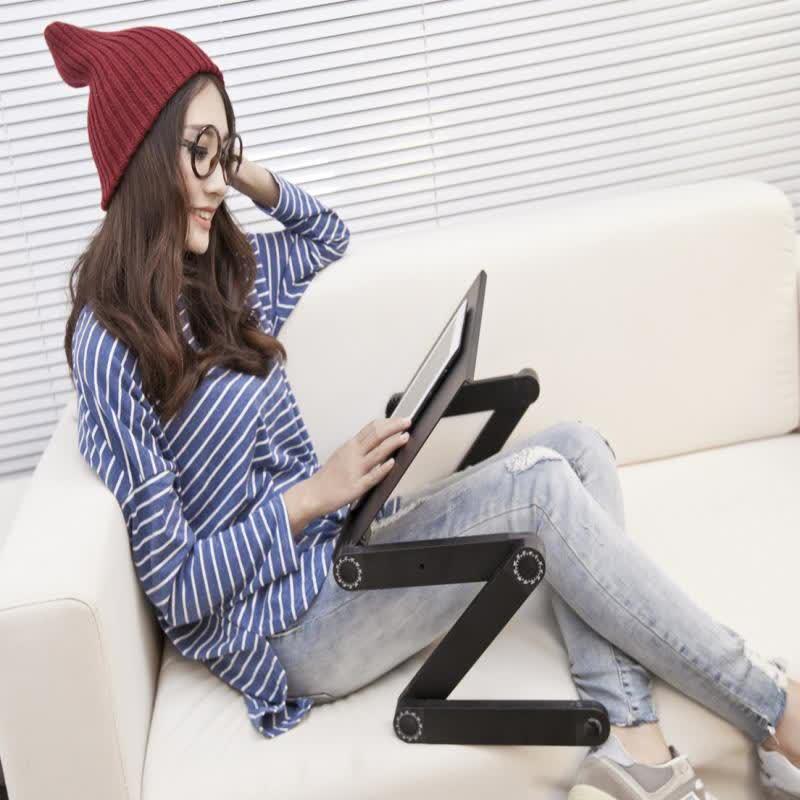 OLOEY Foldable Aluminum Laptop Bed Desk