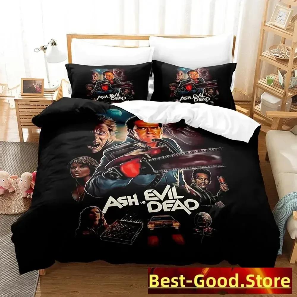 Ash VS Evil Dead Bedding Set Single Twin Printed Bed Set With Pillowcase Bed Duvet Cover Soft Single Double Queen King Size