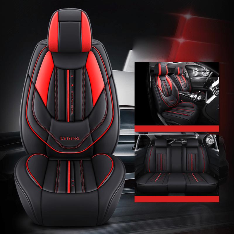 Five Seats Premium PU Leather Full Car Seat Cushion - Coprisedile per tutte le stagioni, universale, rimovibile, impermeabile e facile da pulire, senza imbottitura
