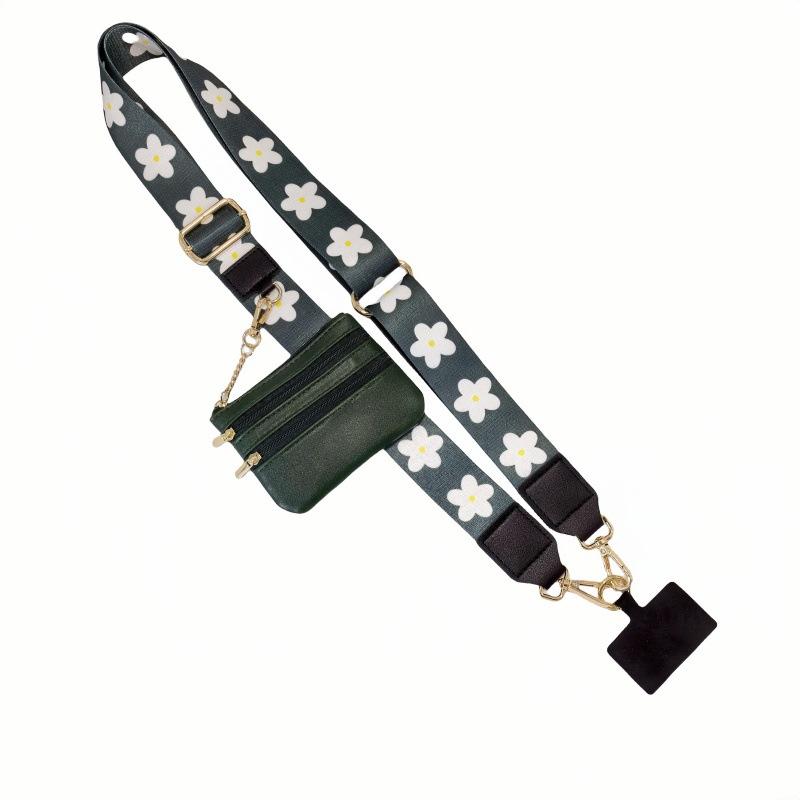 Adjustable Phone Strap With Zippered Pouch Fashion Mobile Phone Lanyard Crossbody With Wallet Phone Sleeve Accessories Pendant